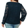 thumbnail image 6 of fatyb Plus Size Lace Blouses for Women Puff Long Sleeve Casual Tops Elegant Womens Dressy Tunic Tops, 6 of 7