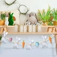 thumbnail image 2 of Easter Bunny and Carrot Garland with Wooden Beads Festive Spring Decoration for Home and Parties 6ft, 2 of 6