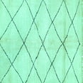 thumbnail image 1 of Ahgly Company Indoor Square Solid Turquoise Blue Modern Area Rugs, 8' Square, 1 of 4