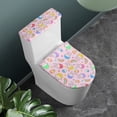 thumbnail image 2 of HELLHERO Easter Bunny Peeking from Egg Toilet Seat Lid Cover Set Elastic Edge & Washable Lid Cover Set for Toilet Reusable 2 Pieces, 2 of 8