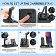 thumbnail image 7 of 3 in 1 Charging Station for Apple Products, Removable Charging Stand for iPhone Series AirPods Pro/3/2/1, Charging Dock for Apple Watch SE/7/6/5/4/3/2/1(with 10W Adapter and Cable)(Black), 7 of 7