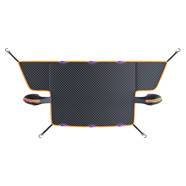 Funda para parabrisas de coche, funda para nieve, práctica de tela Oxford, accesorios para coches, fundas para nieve para camiones, coches de invierno Naranja negro