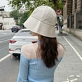 thumbnail image 3 of COCOpeaunt Black White Solid Bucket Hat Unisex Bob Caps Hip Hop Gorros Men Women Summer Autumn Panama Cap Beach Sun Fishing Boonie Hat, 3 of 6