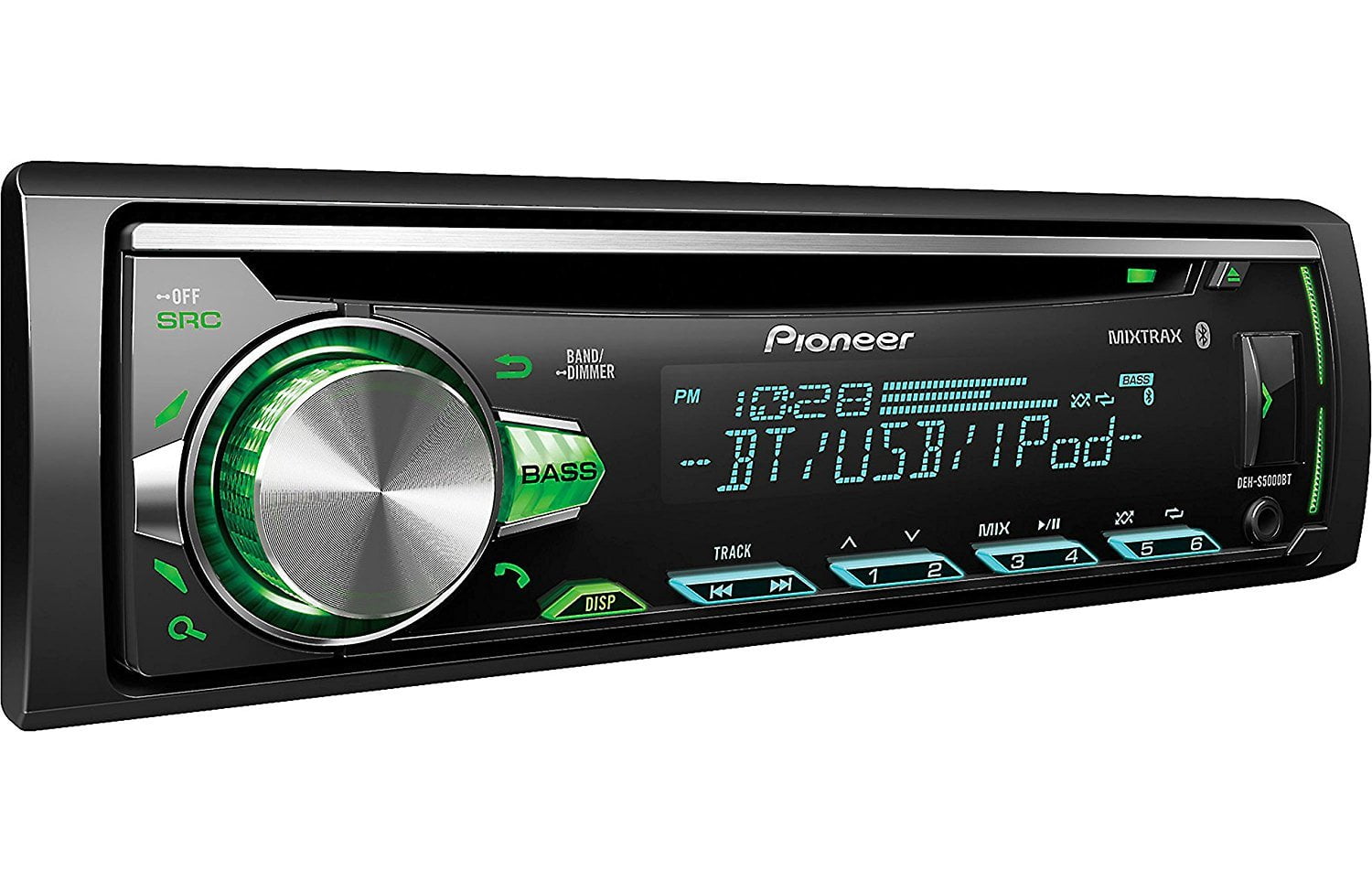 PIONEER 1DIN DEH-S5000BT CAR MP3 CD STEREO W/ USB AUX-IN BLUETOOTH & PANDORA+ Toyota Tacoma Double Din Car Stereo Radio Installation Dash Mount Kit ...