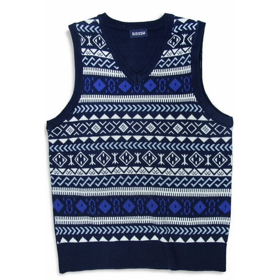 Blue Ocean Boys Jacquard Sweater Vest (sv-670 boys)