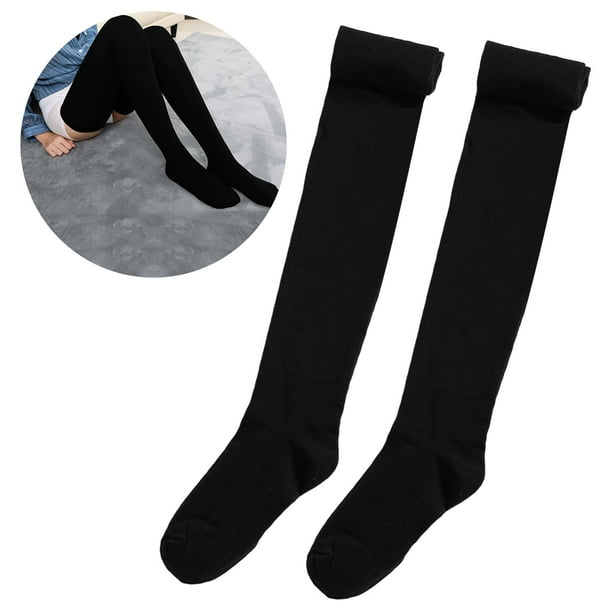 Ladies long black socks discount