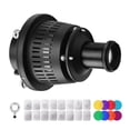 thumbnail image 2 of Fotografía Bowens Mount Óptica Snoot Condensador cónico Arte Efectos especiales Cilindro de Luz de Haz Con forma de 16 pianas Tarjetas Gráficas 8 piezas filtros de color luz de, 2 of 7