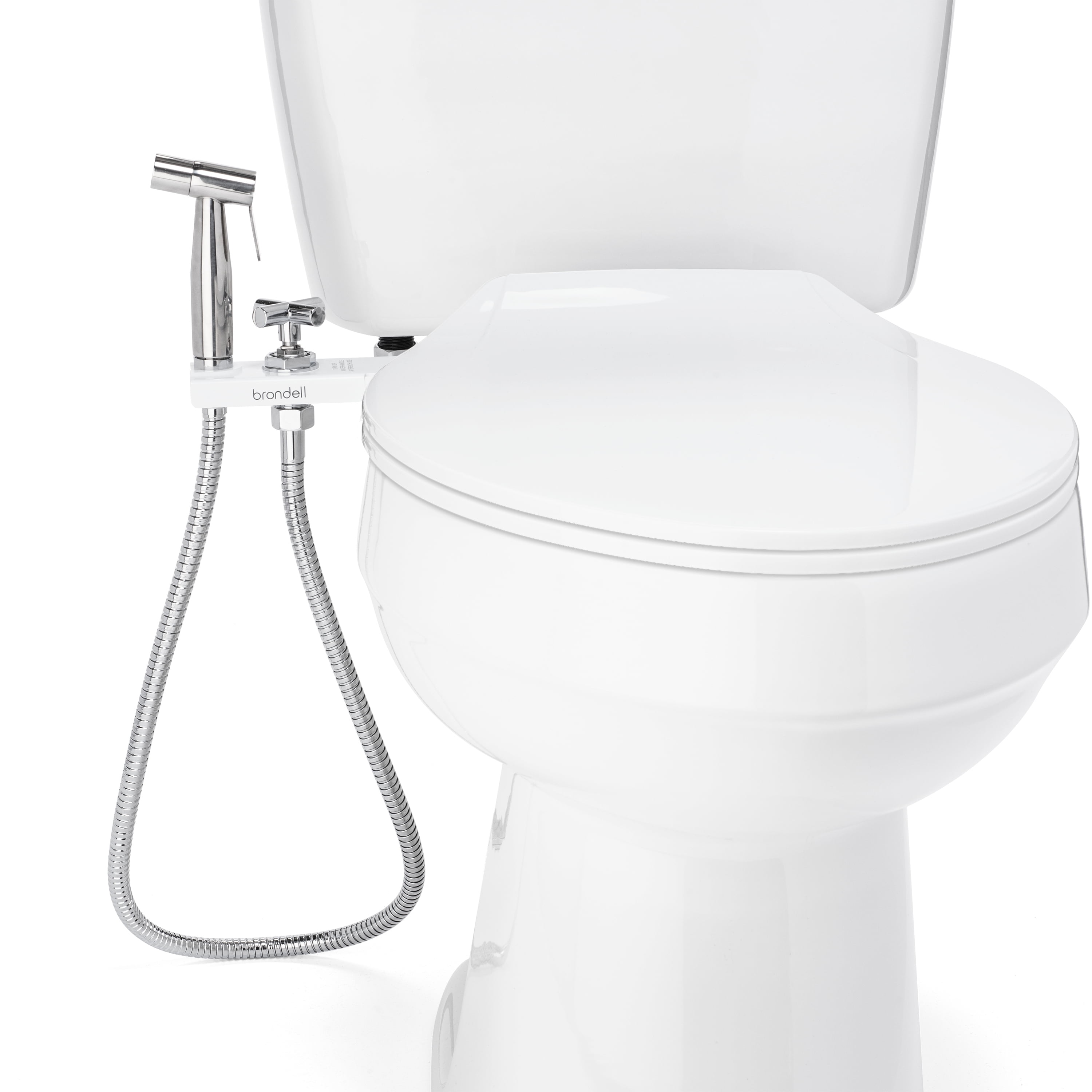 CleanSpa Luxury Hand-Held Bidet Holster with Integrated Shut Off, White