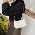 thumbnail image 5 of Bolso de hombro de moda | Bolso bandolera versátil | Correa ajustable | Cuero PU | Se adapta a las llaves de la billetera del teléfono | Estilo Casual Elegante | 1 Pieza | 20x12x6cm | Negro Blanco, 5 of 5