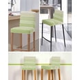 thumbnail image 5 of Sage Green Wooden Grain Bar Stool Covers Set of 6, Farmhouse Vintage Ombre Geometric Stretch Bar Chair Covers with Backs, Removable Pub Counter Height Chair Cover for Kitchen Dining Room Cafe, 5 of 7