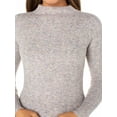 thumbnail image 6 of Celebrity Pink Women's Long Sleeve Mock Neck Rib Top, Sizes XS-XXXL, 6 of 6