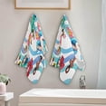 thumbnail image 4 of Mermaids Sea Waves Hand Towels, Summer Anchor Flower Kitchen Towel Ultra Soft and Absorbent,Decorative Fingertip Face Towel for Bathroom Hotel, 2 PCS, 28.3"x 14.4", 4 of 5