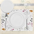 thumbnail image 3 of Ambesonne Modern Place Mats Set of 4, Geometric Flowers Floral, Standard Size, Pistachio Green Magenta, 3 of 6