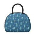 thumbnail image 2 of Robot and Gears Blue Pattern Insulated Lunch Bag,Leakproof Large Capacity Lunch Box for Work,Picnic or Travel,11.4 X 6.7 X 8.3 Inches, 2 of 6