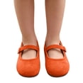 thumbnail image 7 of Toddler Girls Princess Flat Shoes, Non Slip Soft Comfort Sole Slip On Lightweight Dress Footwear for Everyday Use Orange 5-6 Years, 7 of 7