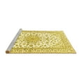 thumbnail image 2 of Ahgly Company Machine Washable Indoor Square Persian Yellow Traditional Area Rugs, 6' Square, 2 of 4