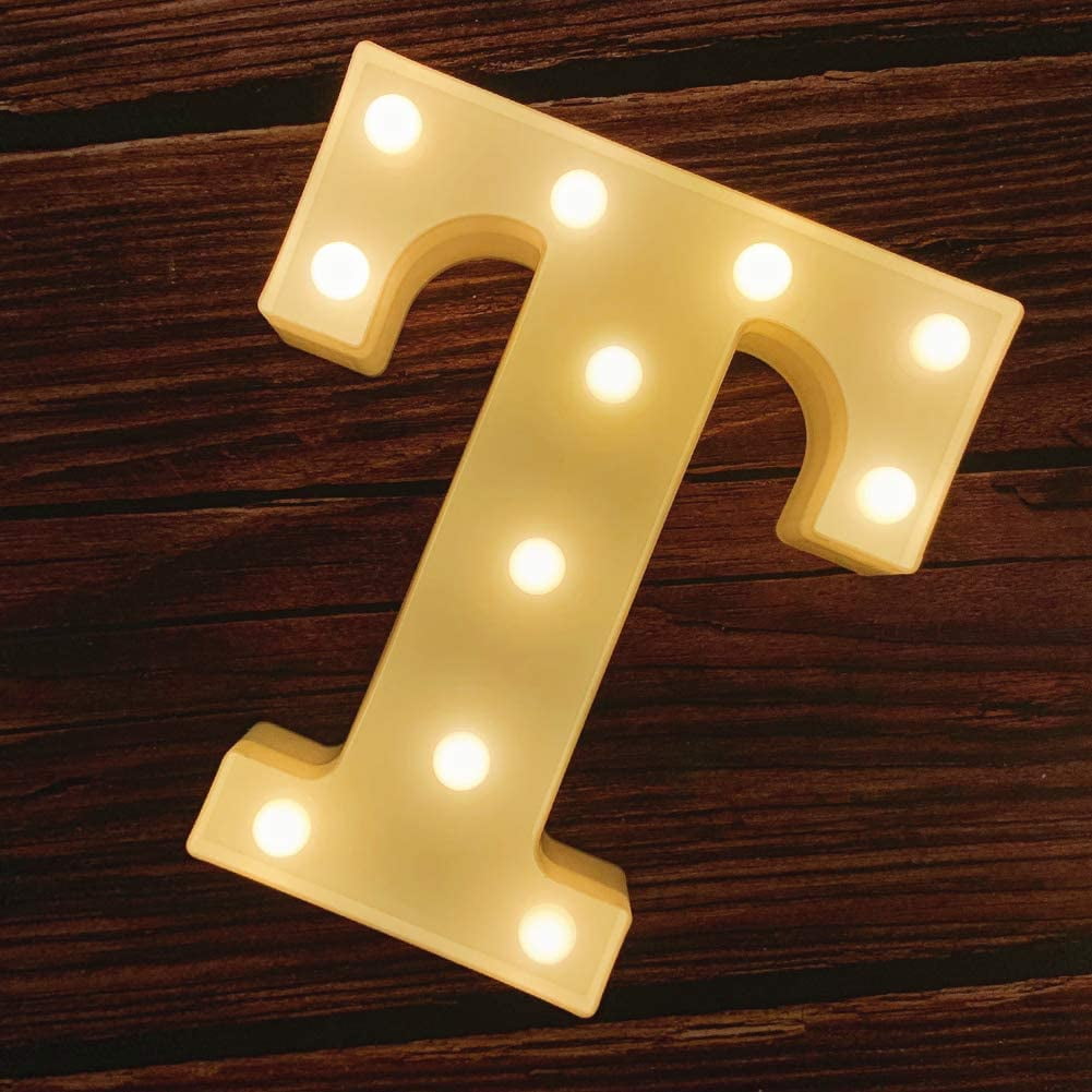 LED Marquee Letter Lights 26 Alphabet DIY Letters Combination Light Up Letters Night Lights Sign for Wedding Birthday Party Battery Powered Christmas Lamp Home Bar Decoration