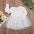 thumbnail image 4 of Toddler Baby Girl Spring Autumn Long Sleeve Knit Princess Dress Flower Party Wedding Tutu Dresses, 4 of 5