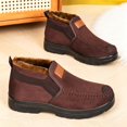 thumbnail image 6 of EKVAHL Men's Orthopedic Winter Boots, Slip‑On Faux Suede Insulated Snow Boots, Anti Slip Outdoor Cold Weather Daily Walking Boots Brown, 6 of 6