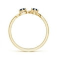 thumbnail image 2 of ANGARA Natural Round Two Stone Twist Blue Sapphire Ring in 14K Yellow Gold for Women (Size-3.2mm) | September Birthstone, Birthday, Anniversary, Jewelry Gift for Women | Natural Blue Sapphire Ring, 2 of 8