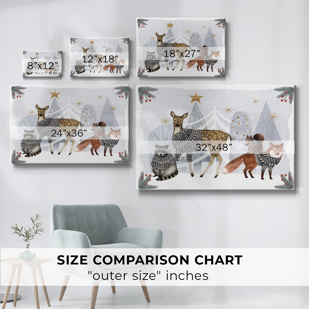 Cozy Christmas Collection A- Gallery Wrapped Canvas