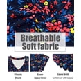 thumbnail image 5 of TIYOMI Womens Plus Size Shirts 4X Short Sleeve Tops Navy Blue Floral V-Neck Summer Colorful Flowers Tee Casual Tunics Loose Fit Blouses 4XL 24W 26W, 5 of 6