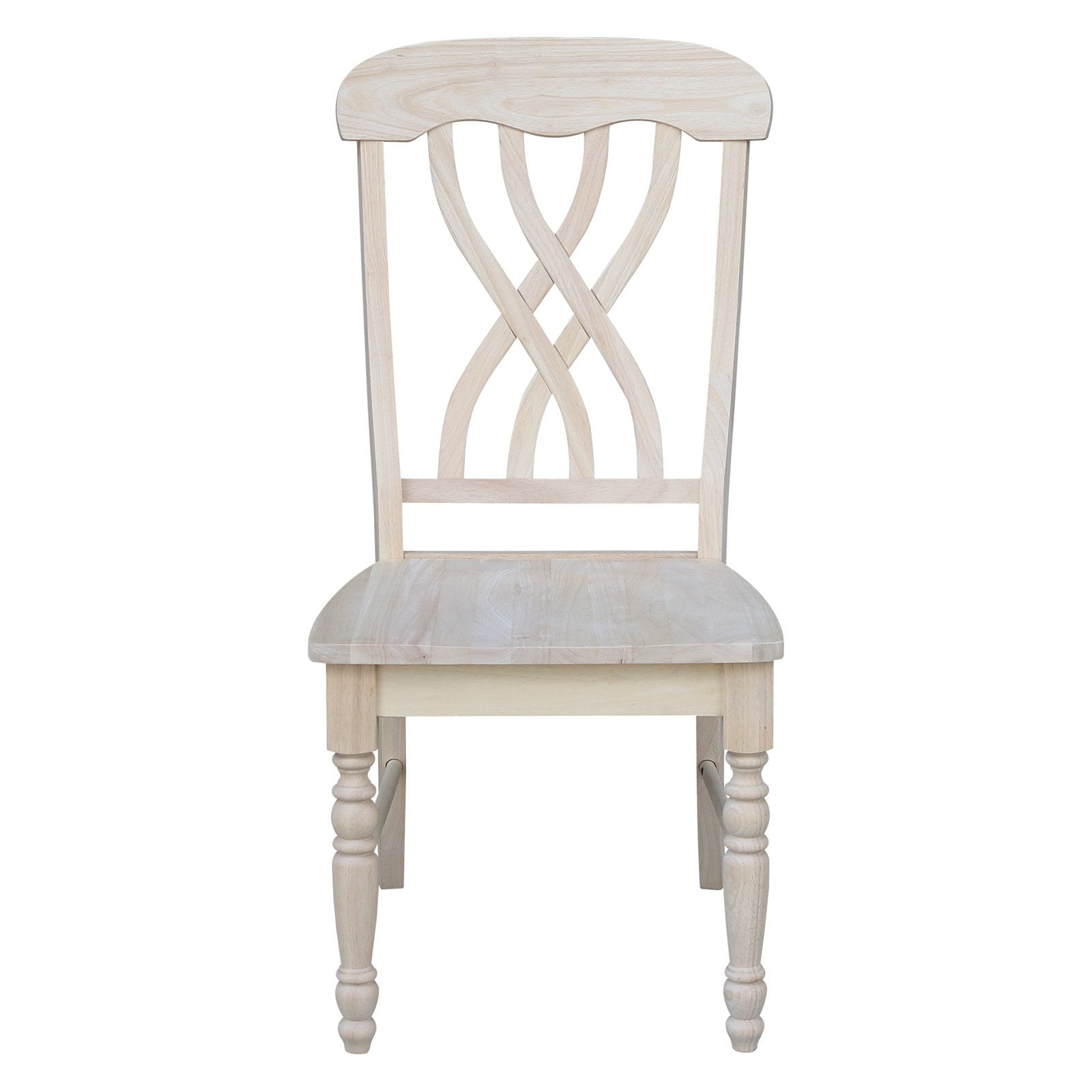 International Concepts Unfinished Lattice Side Dining Chairs Set Of 2
