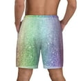 thumbnail image 4 of Gaeub Beautiful Glitter Mens Swim Trunks Stretch Beach Shorts Quick Dry for Men Swim Shorts Swimwear with Pockets- Small, 4 of 9