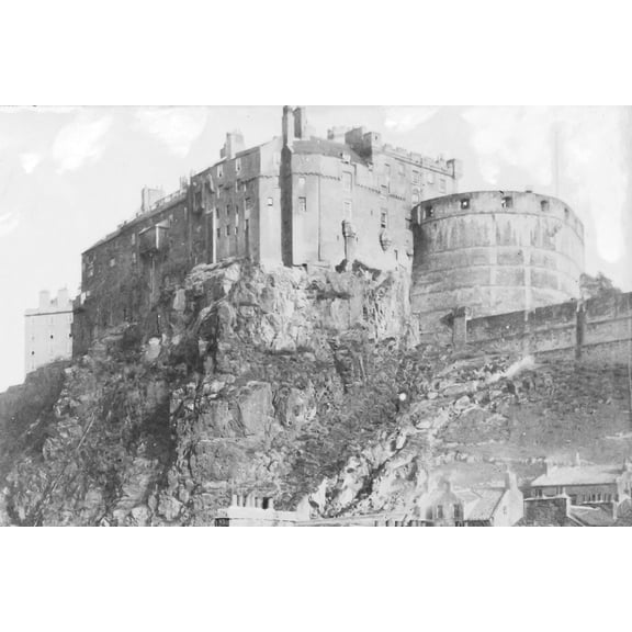 24x36 gallery poster, Edinburgh Castle, waxed-paper negative by Thomas Keith, c. 1855