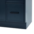 thumbnail image 6 of Ariel Kelly 49 Inch Single Oval Sink Bathroom Vanity With Pure White Quartz Countertop 1.5 Inch Edge In Midnight Blue, 6 of 12