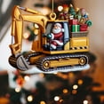 thumbnail image 4 of HHGBAD Construction Truck Christmas Decorations, 2D Acrylic Ornament, Holiday Home Decor, Festive Vehicle Hanging Accessory, Unique Gift for Building Enthusiasts, 4 of 5