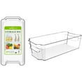 thumbnail image 5 of J&V TEXTILES Clear Freezer Storage Organizer Bins, Set of 4, Stackable Refrigerator Containers 12.4 x 6.1" x 3.5", 5 of 5