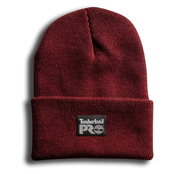 Gorra de reloj Beanie Timberland PRO para hombre, color granate