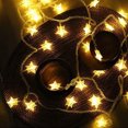 thumbnail image 2 of Cadena de luces LED con forma de estrella, luces intermitentes, cadena de luces decorativas navideñas para fiestas, estilo aliento de bebé, 2 of 4