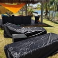 thumbnail image 5 of ODOMY Chaise Lounge Covers Waterproof Outdoor Garden Patio Furniture Sunbed Cover Polyester Anti-UV Dust-proof Black, 5 of 7