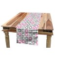 thumbnail image 1 of Geometric Table Runner, Square Frames in Vintage Colors Geometric Pale Toned Illustration, Dining Room Kitchen Rectangular Runner, 3 Sizes, by Ambesonne, 1 of 2