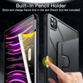 thumbnail image 5 of JETech Rotating Case for iPad Pro 11-Inch 2022/2021(4th/3rd gen) with Pencil Holder, 360 Degree Rotation Protective Stand Cover Clear Back, Auto Wake/Sleep (Space Gray), 5 of 7