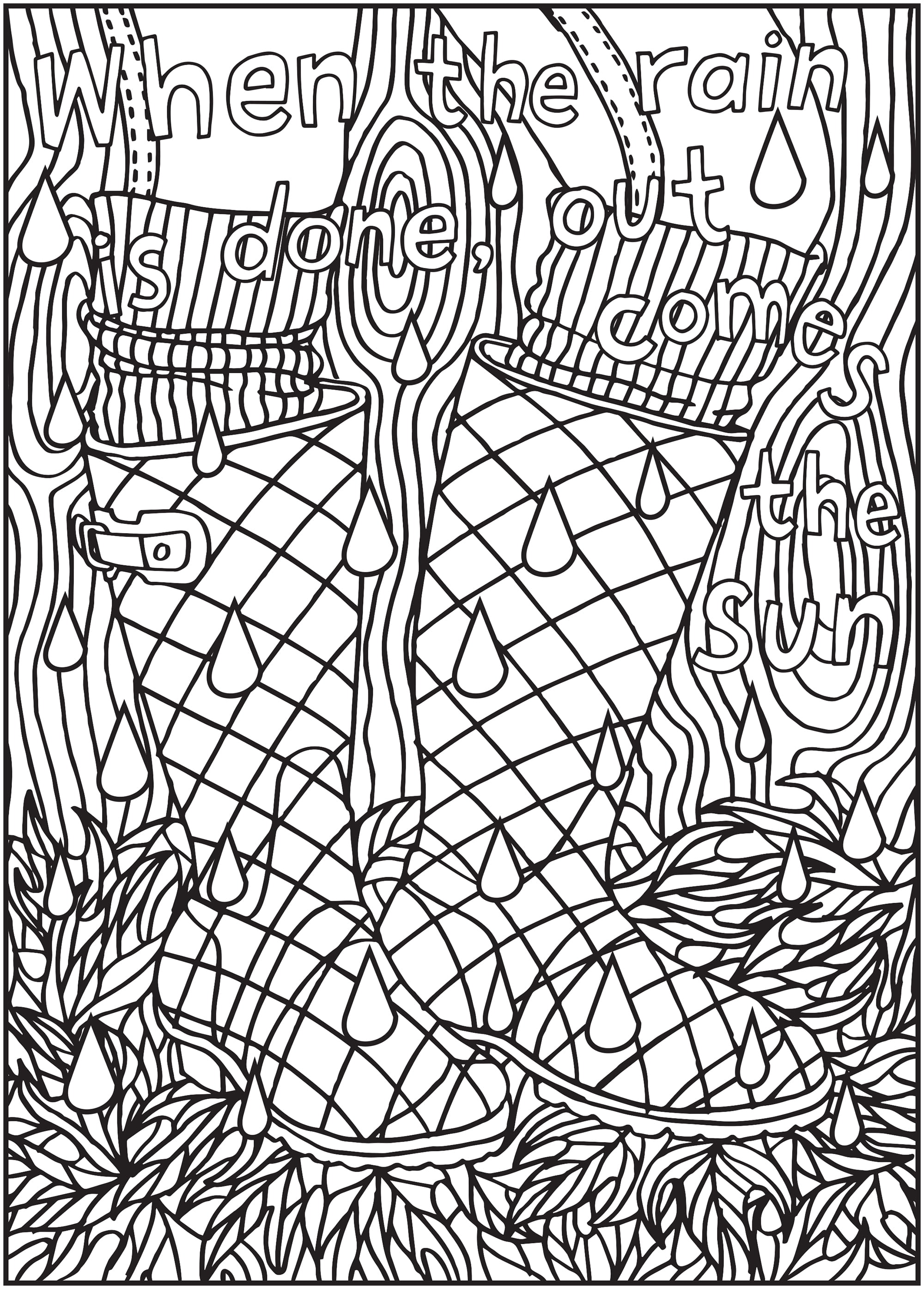 Cra-Z-Art Timeless Creations Adult Coloring Book, Words to Color