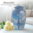 thumbnail image 5 of Eiffel Tower Urn For Man And Woman, Clouds Cremation Urn For Adult Woman, Keepsake Urns For Human Ashes For Male Set Of 4, Blue Urns For Human Ashes Adult Brother, 10&3 Inch, 5 of 7