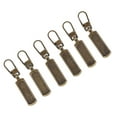 thumbnail image 1 of Metal Zipper Head, Rustproof 6Pcs Zipper Pull Tab  For Handbags Bronze, 1 of 8