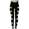 thumbnail image 4 of DDAPJ pyju Easter Leggings for Women Cute Bunny Graphic Casual Skinny Pants Egg Hunt Themed Printed Yoga Pants Novelty Holiday Tights Black#4 M, 4 of 6