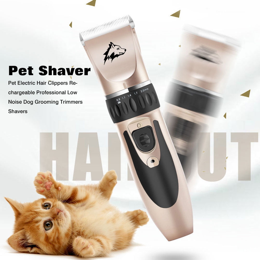 Pet Electric Hair Clippers Rechargeable Professional Low Noise Dog Grooming  Trimmers Shavers