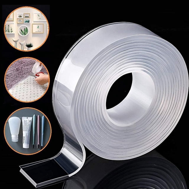10 Meters Double Sided Nano Gel Tape - Removable Adhesive Heavy Duty Traceless Tape For Wall,photo,home Decor And Diy Crafts