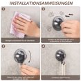 thumbnail image 4 of Juego de 6 ganchos con ventosa sin taladrar, ganchos con ventosa extra fuertes para cristales de ventanas, baños, cocinas, baños, capacidad de carga de 3 kg, transparentes, 4 of 6