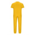 thumbnail image 5 of UHUYA Fashion Mens Tracksuits 2 Piece, Casual Athletic Jogging Outfits, Track Suits for Men Set, Mens Solid Casual Turndown Collar Zipper Short Sleeve Elastic Waist Trousers Set Yellow XXL, 5 of 5