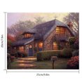 thumbnail image 2 of Paisaje de la casa Diamante de imitación redondo Pintura de cristal de punto de cruz Decoración del hogar Imagen de cristal Vogacara JJ15241-02, 2 of 6