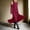 Wine, variant on Bodycon Dresses for Women Boho Stretch Draped Fall Maxi Wrap Knotted Dress (Black XL)