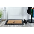 thumbnail image 6 of A1HC Natural Coir and Rubber Paisley border Monogrammed Doormat, Anti-Shed Treated Durable for Outdoor Entrance , 23"X38", Black, 6 of 7