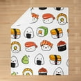 thumbnail image 6 of Sushi Print All Season Bed Blanket,Japanese-Style Fleece Throw Blanket Flannel Fuzzy Blanket for Kids Boys Girls,Cartoon Japanese Sushi Microfiber Plush Blanket Room Decor 40"x50", 6 of 6