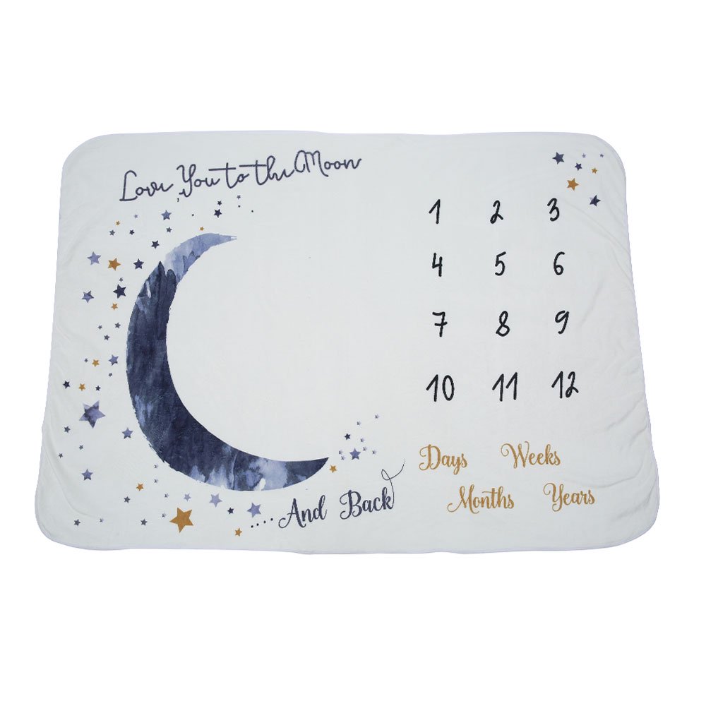 ODOMY Baby Milestone Blanket Headband, Month Marker, Newborn